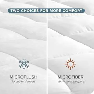 Bare Home Twin XL Mattress Pad - Pillow Top Reversible - Soft Mattress Topper - Cooling Breathable - 8" to 24" Deep Pocket - Fitted Mattress Cover - Plush Noiseless Mattress Protector (Twin XL)