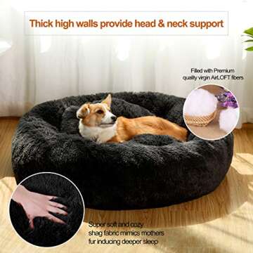 Cozy JMHUND Donut Dog Bed for Medium Dogs & Cats