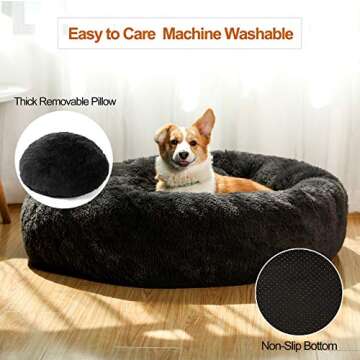 Cozy JMHUND Donut Dog Bed for Medium Dogs & Cats
