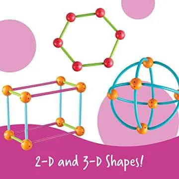 Dive into Shapes! Build Geometry Set - 129 Pieces for Ages 6+
