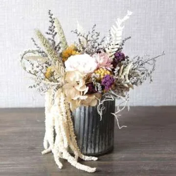 Dried Amaranthus Flowers - White Hanging Decor 35 Inches