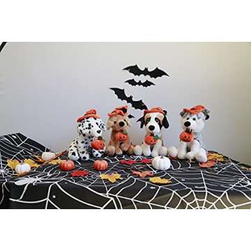 Plushland Halloween Pawpals 8 inches Puppy Dog Plush Stuffed Toy Comes with Hat and Halloween Jack O Lantern - Pumpkin for Kids on This Holiday (Labrador)