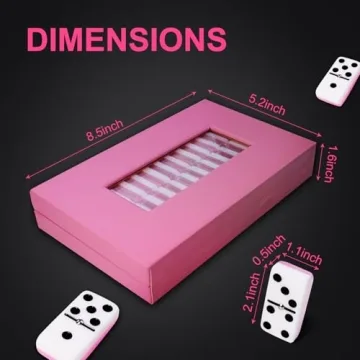 Elegant Pink Domino Set for Family Game Nights