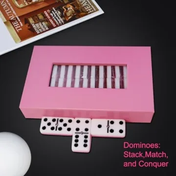 Elegant Pink Domino Set for Family Game Nights