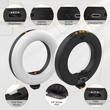 Ulanzi Bi-Color LED Video Light with Mini Tripod for Vloggers