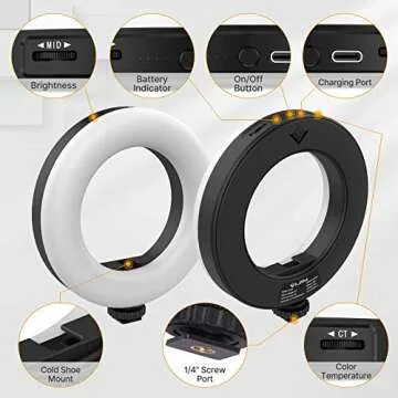 Ulanzi Bi-Color LED Video Light with Mini Tripod for Vloggers