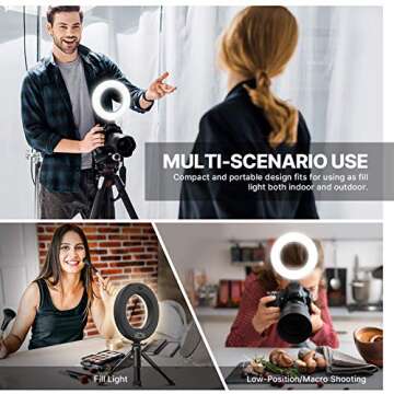 Ulanzi Bi-Color LED Video Light with Mini Tripod for Vloggers