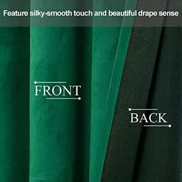 JIUZHEN Green Velvet Curtains 108 inches - Super Soft Retro Blackout Velvet Drapes Room Darkening Window Drapes for Living Room/Dining Room, W52 x L108 inches, 2 Panels