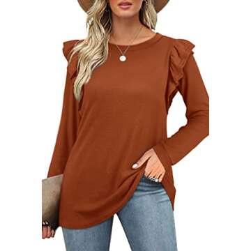 Trendy Dofaoo Long Sleeve Shirts for Women 2023