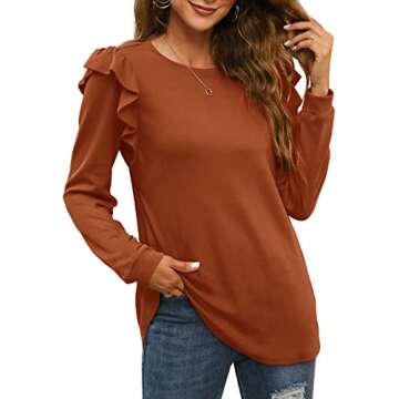 Trendy Dofaoo Long Sleeve Shirts for Women 2023
