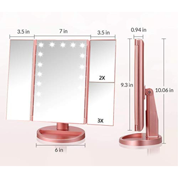 Lighted Vanity Makeup Mirror with 21 LED Lights