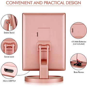 Lighted Vanity Makeup Mirror with 21 LED Lights