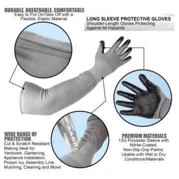 CHARGUY Gardening Gloves with Protection Sleeves for All