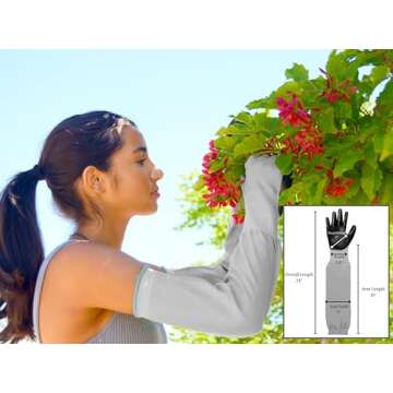 CHARGUY Gardening Gloves with Protection Sleeves for All