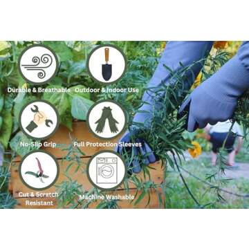 CHARGUY Gardening Gloves with Protection Sleeves for All
