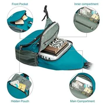 G4Free Packable Sling Backpack Lightweight Travel Bag