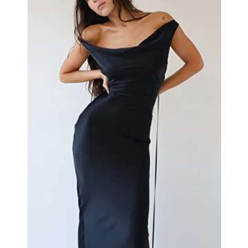 Women Off Shoulder Tube Dresses Sleeveless Strapless Midi Dress Sexy Backless Maxi Long Dress Fashion Streetwear