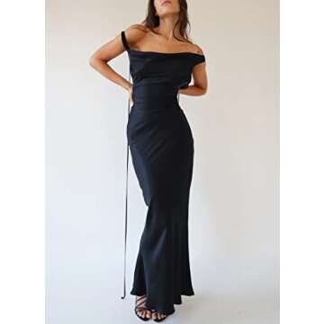 Women Off Shoulder Tube Dresses Sleeveless Strapless Midi Dress Sexy Backless Maxi Long Dress Fashion Streetwear