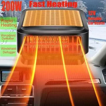 Car Heaters for Vehicle,12V 200W Fast Heating and Cooling for Car Portable Car Heater and defroster ...