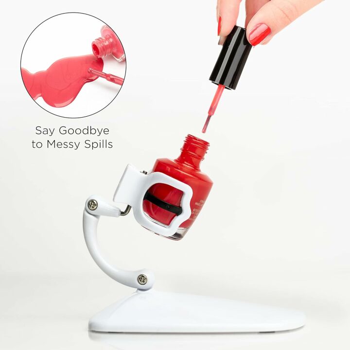 Nail Polish Bottle Holder with Tilted Anti-Spill Stand