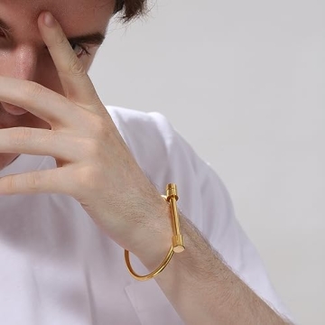 AILUOR Unisex Bar Screw Bracelet - Durable & Stylish Accessory