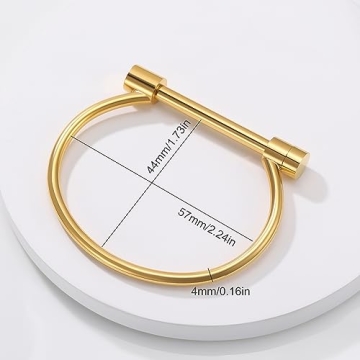 AILUOR Unisex Bar Screw Bracelet - Durable & Stylish Accessory