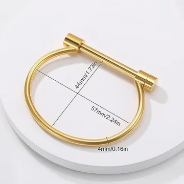 AILUOR Unisex Bar Screw Bracelet - Durable & Stylish Accessory