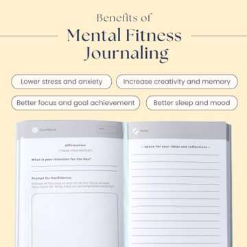 Liberate Mental Fitness Journal – Guided Gratitude Journal for Self-Care & Reflection with Prompts - Undated 6-Month Daily Journal – As Seen on Shark Tank