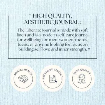 Liberate Mental Fitness Journal – Guided Gratitude Journal for Self-Care & Reflection with Prompts - Undated 6-Month Daily Journal – As Seen on Shark Tank