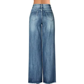 Stylish Roswear High Waist Ripped Boyfriend Jeans