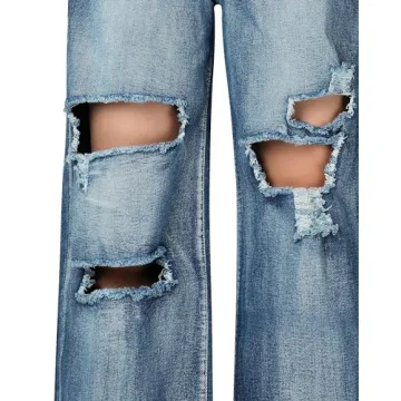 Stylish Roswear High Waist Ripped Boyfriend Jeans