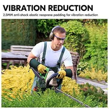 Vgo... Safety Work Gloves Men,Extra-long Cuff, Cow Grain Leather,Puncture-proof, Thornproof, Durability, Touchscreen,Gardening (1 Pair,Size XL, Golden Green, CA7472)