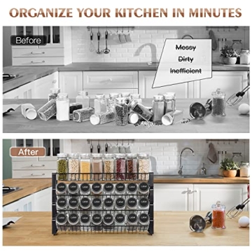 JONYJ 4 Tier Spice Rack Organizer for Stylish Kitchens