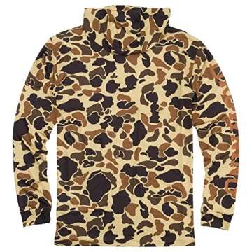 Browning mens Retro Browning 3010861203 Shirt Hooded Tech Long Sleeve Vtan, Vintage Tan, Large US