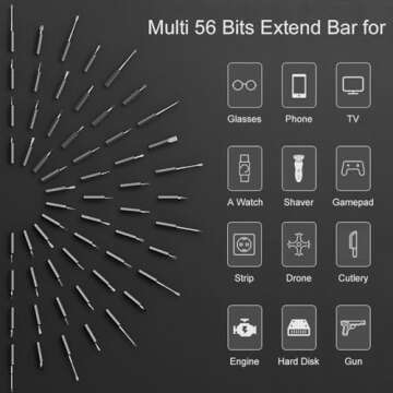 wowstick Lithium Precision Screwdriver wowstick 1F+ With LED Light And Magnetic Mat, Electric Screwdriver Rechargeable Repair Tool kits Including 56 Bits Extend Bar For Most Electronics Devices