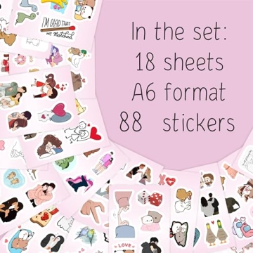 BulbaCraft Couple Stickers - Love Stickers for Personalization & Decor