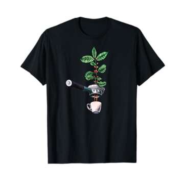 Stylish Coffee Plant T-shirt for Baristas and Coffee Enthusiasts