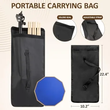 GrowDaily 8" Drum Practice Pad Set with Stand