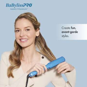 BaBylissPRO Nano Titanium Styling Crimper, 1 Count (Pack of 1)