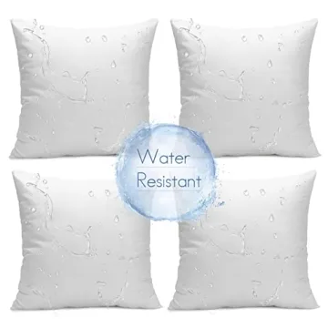 Ashler 20 x 20 Outdoor Pillows, Waterproof Inserts Set of 4 Water Resistant