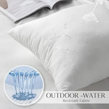 Ashler Waterproof Pillow Inserts Set of 4 for Outdoor Use