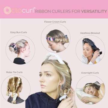 Octocurl Ribbon Curlers for Voluminous, Heatless Curls