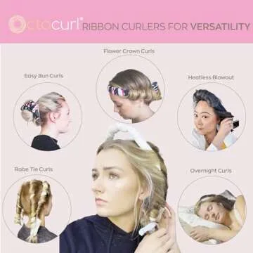 Octocurl Ribbon Curlers for Voluminous, Heatless Curls