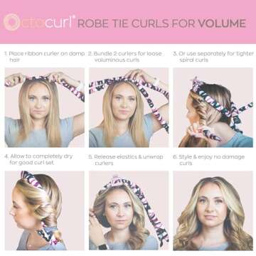 Octocurl Ribbon Curlers for Voluminous, Heatless Curls