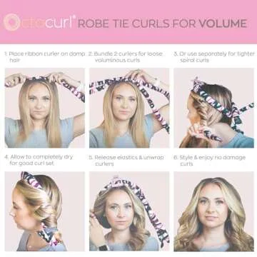 Octocurl Ribbon Curlers for Voluminous, Heatless Curls
