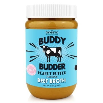 Natural Peanut Butter for Dogs USA Made Buddy Budder