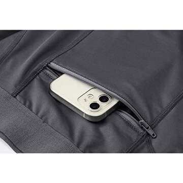 Anawakia Men's Compression Shorts with Zipper Pocket Compression Spandex Shorts Running Workout Athletic White Large