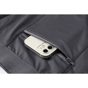 Anawakia Men's Compression Shorts with Zipper Pocket Compression Spandex Shorts Running Workout Athletic White Large