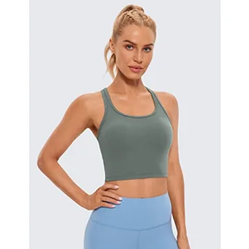 CRZ YOGA Butterluxe Sports Bra for Women with Built-in Bra