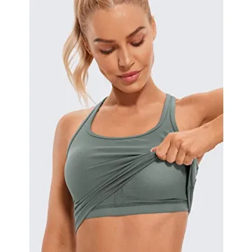 CRZ YOGA Butterluxe Sports Bra for Women with Built-in Bra